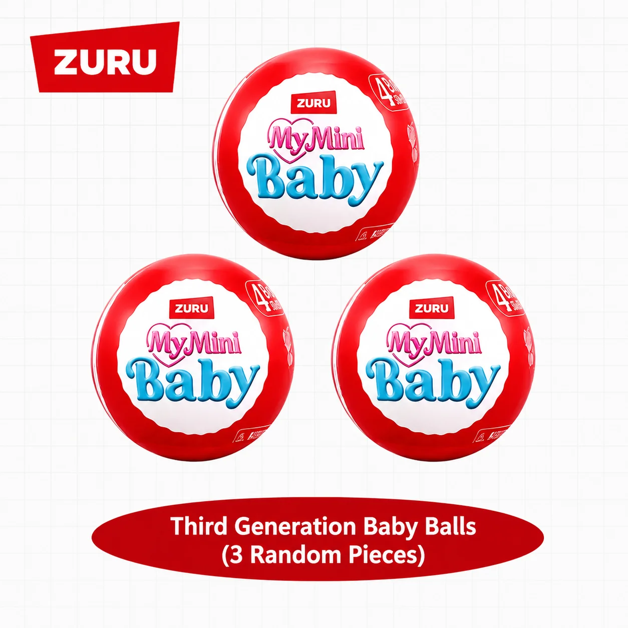 ZURU Mini Baby Surprise Ball 3rd Generation Fingertip Sweetheart Baby Pretend Play Toy Realistic Baby Doll Surprise Egg Toy - view 5