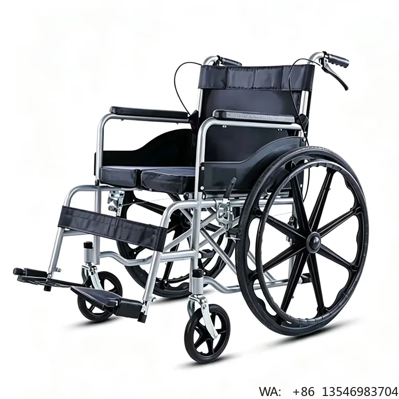 High Strength Lightweight Folding Manual Wheelchair with CE ISO Certification Durable Design 1 Year Warranty for Medical Use