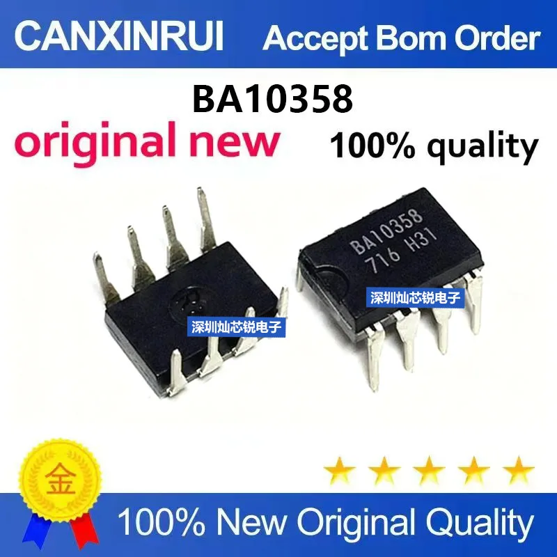 (5-100pieces)Brand New Original BA10358 Dual Ground Detection Operational Amplifier DIP8