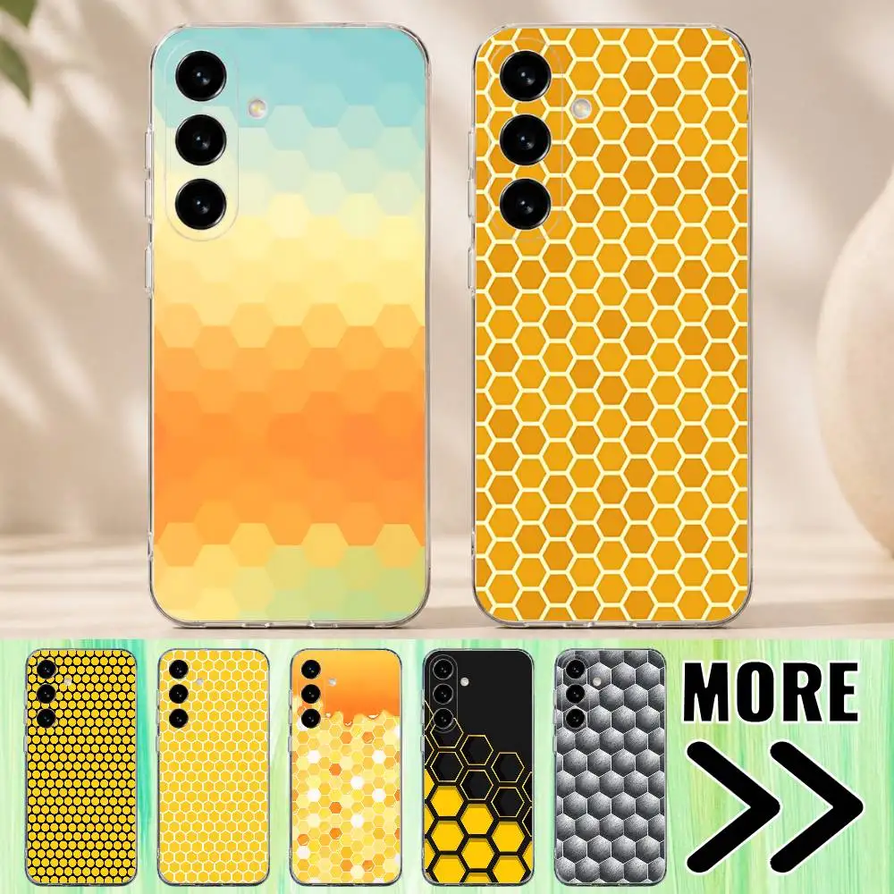 

Honey Bee Honeycomb Phone Case for Samsung Galaxy A12 13 A20 21 22 A30 31 32 A51 52 A71 72 Transparent Cover