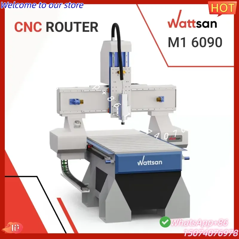 2026 Wattsan 3 Axis Professional Mini Cnc Router Milling Engraving Cutting Machine M1 6090 600x900