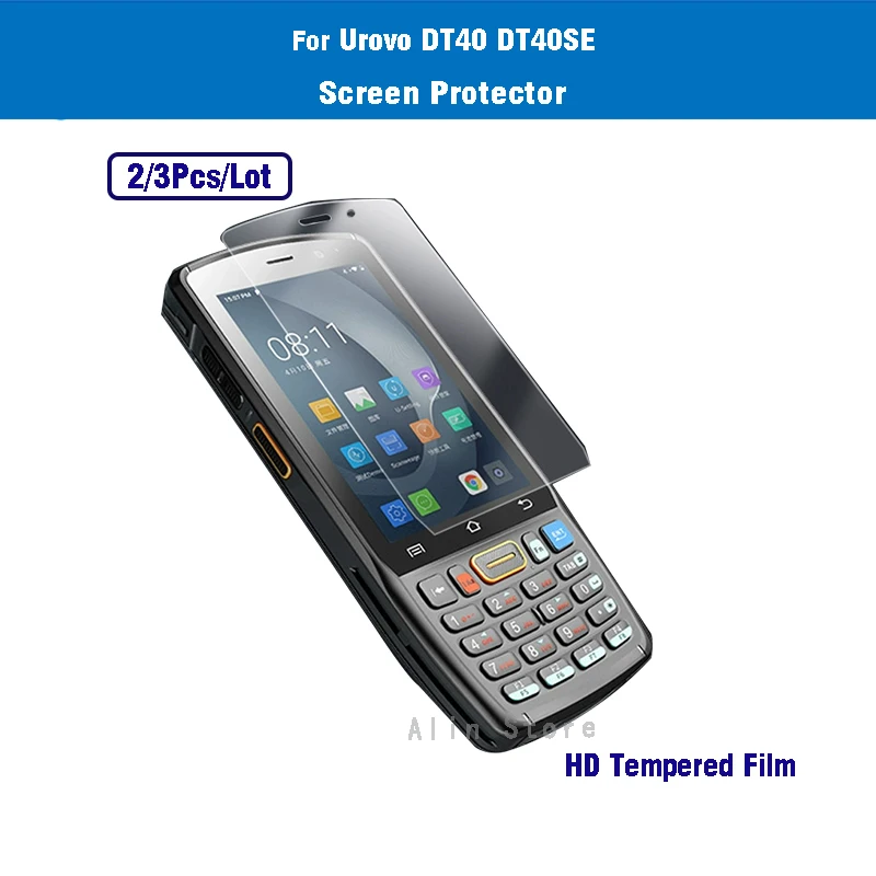 HD Tempered Glass Protective Film For UROVO DT40 DT40SE Handheld Terminal PDA Data Collector Screen Protector