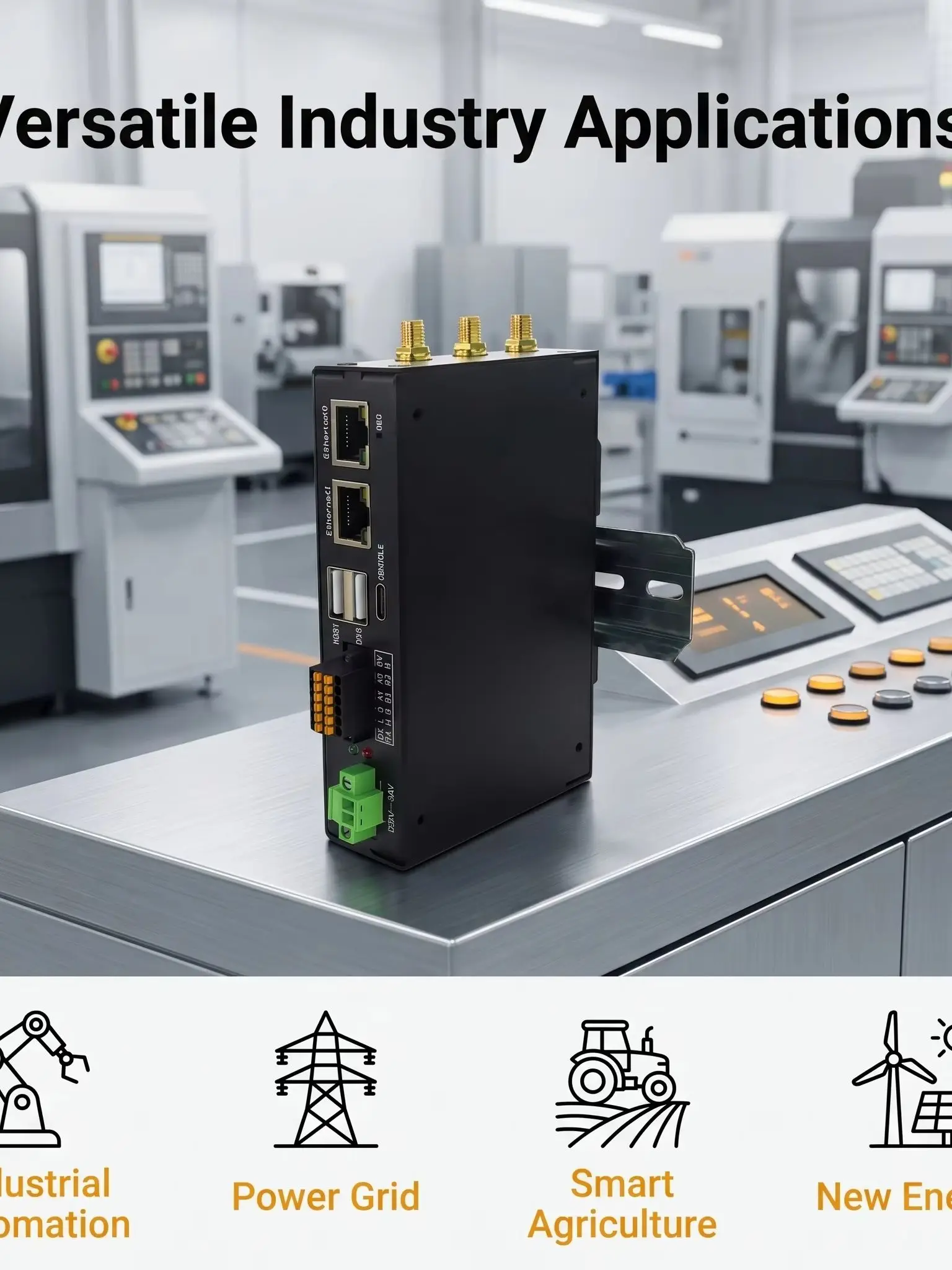 TM-CP2B Ubuntu24.04 Oprogramowanie otwarte 4G-LTE-EG25-G Modbus TCP/IP RS485 CANFD GPIO Ethernet Brama przemysłowa IoT na szynę DIN do sterowników PLC — zdjęcie produktu 7