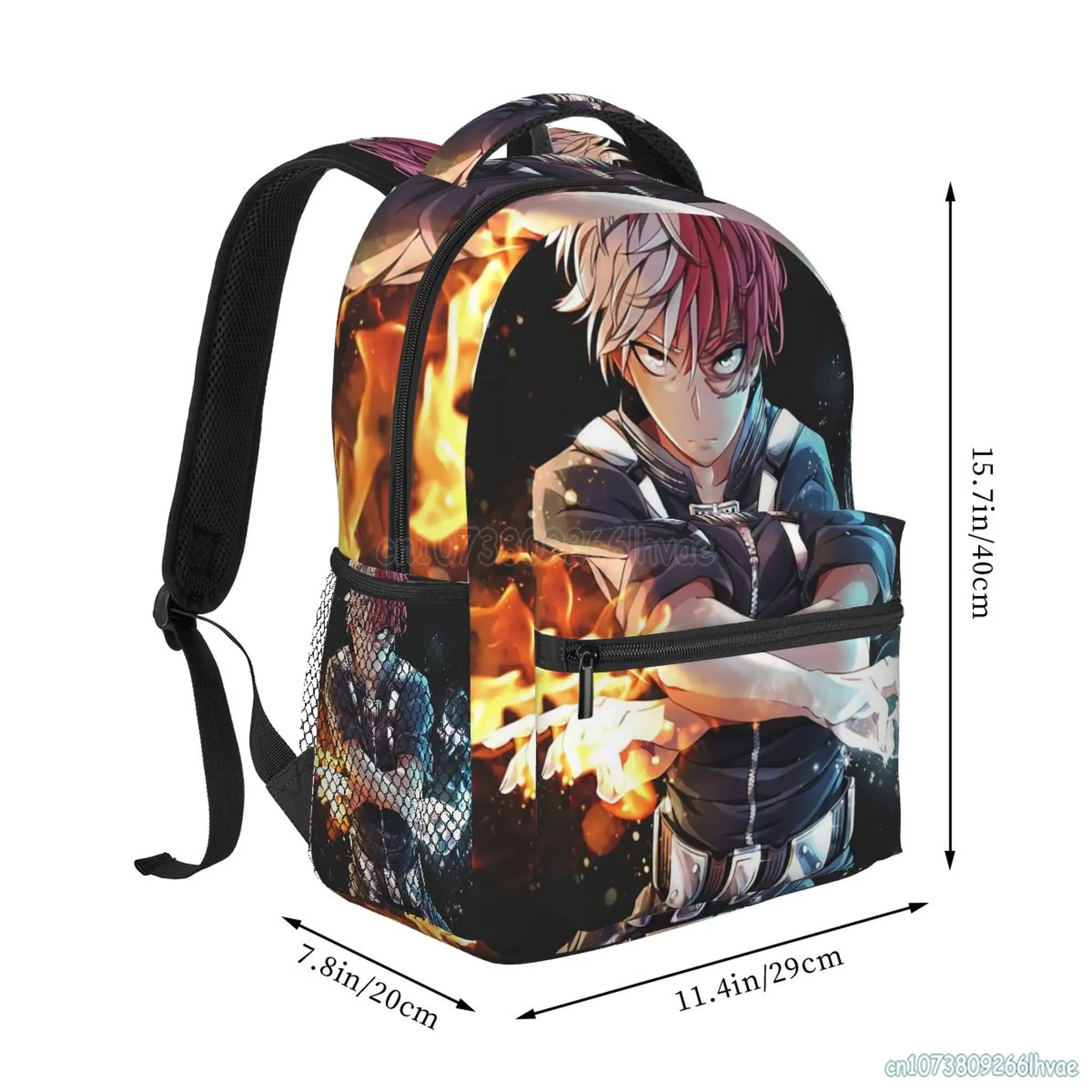 Boku No My Hero Academia Anime Mochilas, Todoroki BNHA, Mochila Unisex Viagem, Mochila Laptop, Bolsas Escolares Estudantis, Anime