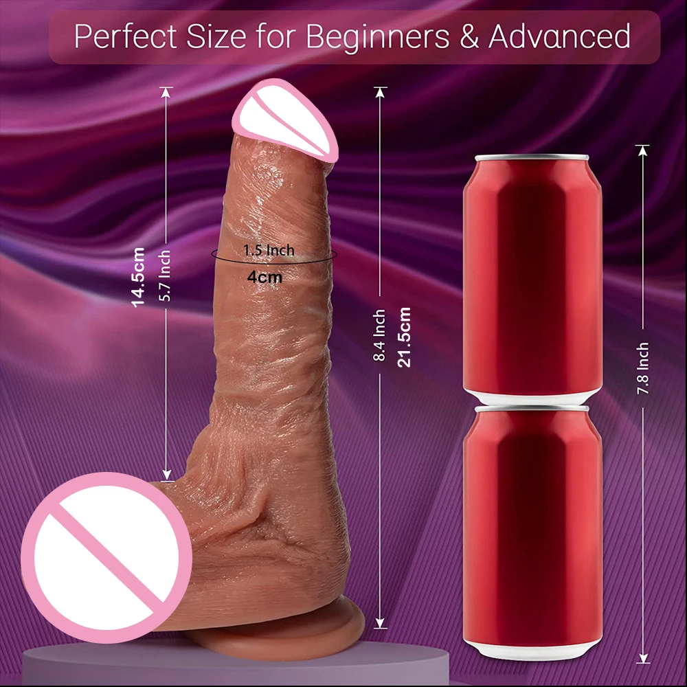 Silicone Realistic Dildos Flexible Anal Dildo with Strong Suction Cup Lifelike Fake Penis with Balls G Spot Sex Toys for Women