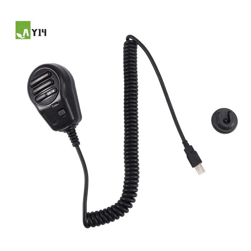Microfone de Mão USB AY14 -QX-18 para Euro Truck Simulator 2, com Suporte PTT, Dispositivo USB, Teclado com Suporte para Microfone