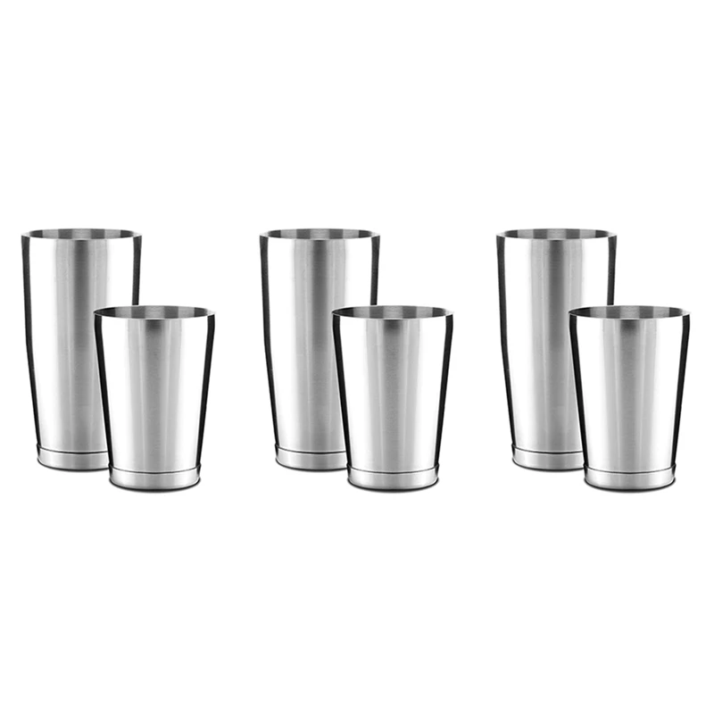 

3X Premium Cocktail Shaker Set-Piece Pro Boston Shaker Set. Unweighted Martini Drink Shaker Made From Stainless Steel