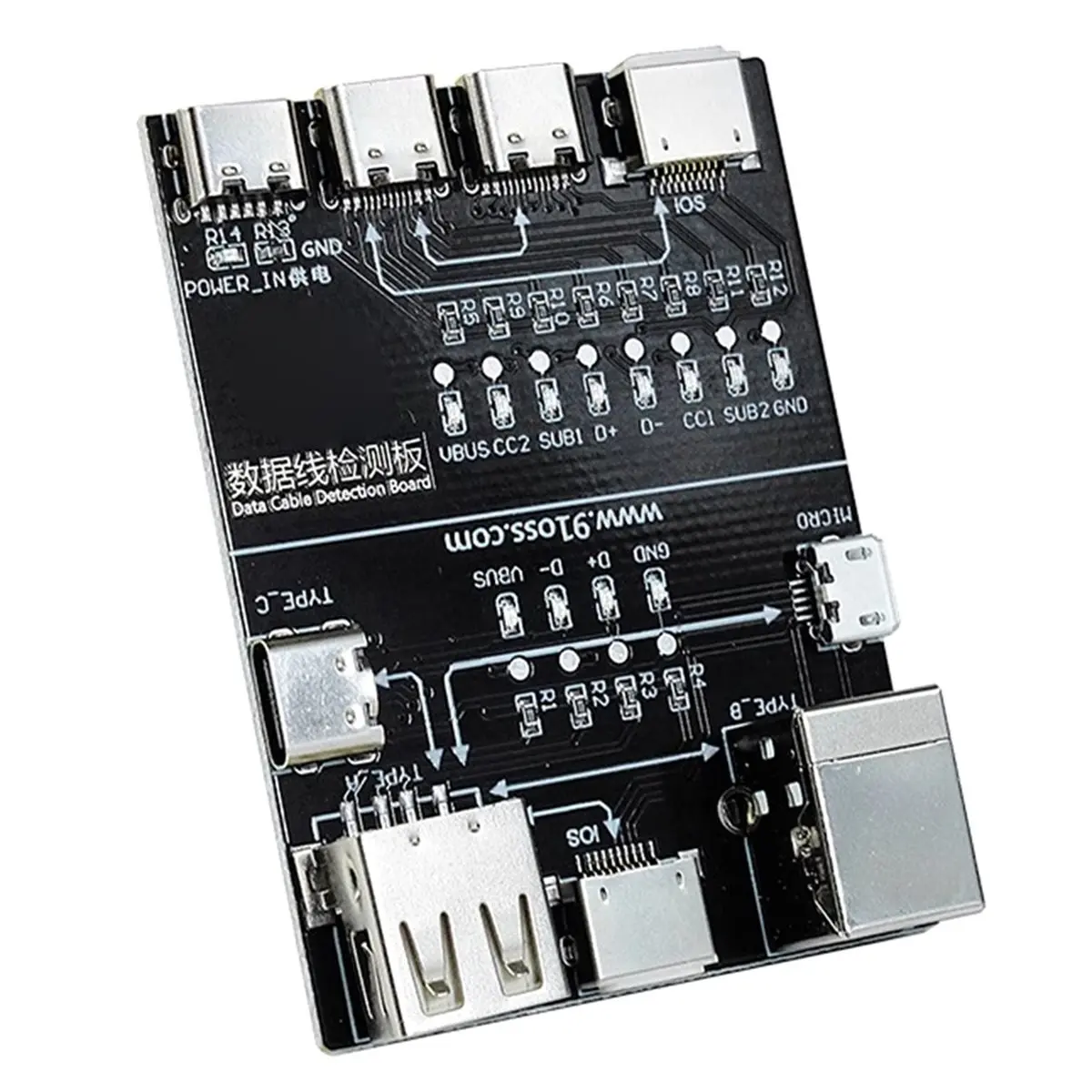 A64I T5 Multi-Function Cable Testing Module Data Cable Tester with Anomaly Detection & Rapid Diagnosis for USB/Type-C/Lightn