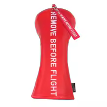 Red Remove Before Flight Synthetic Leather Golf Headcover Square Large Mallet Blade Putter Headcover 460CC Driver covers - AliExpress 