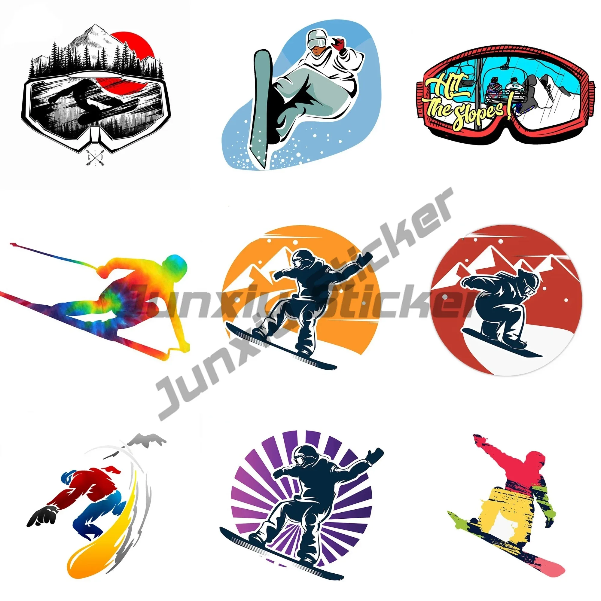 New Design for Snowboard Mask Campervan Stickers Cartoon Cartoon Auto Accessories Decal Funny Vinyl Motorcycle Stickers
