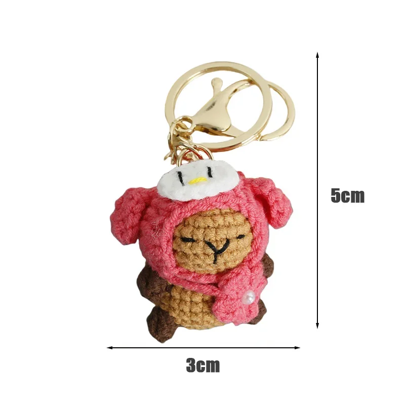 1-8 قطعة كابيبارا الكروشيه دمية زخرفة الكروشيه دمى الطاقة الإيجابية اليدوية لعبة مكتب غرفة المكتب الديكور هدايا عيد الميلاد