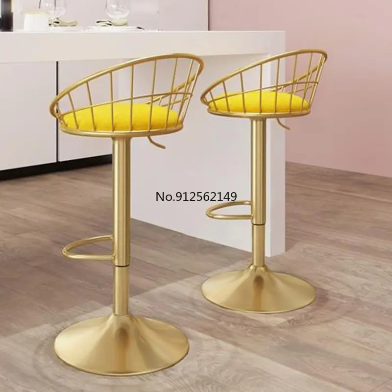 Gold Waiting Dining Room Chairs Living Room Backrest Modern Office Relaxing Chair Design Makeup Terrace Cadeiras Furniture