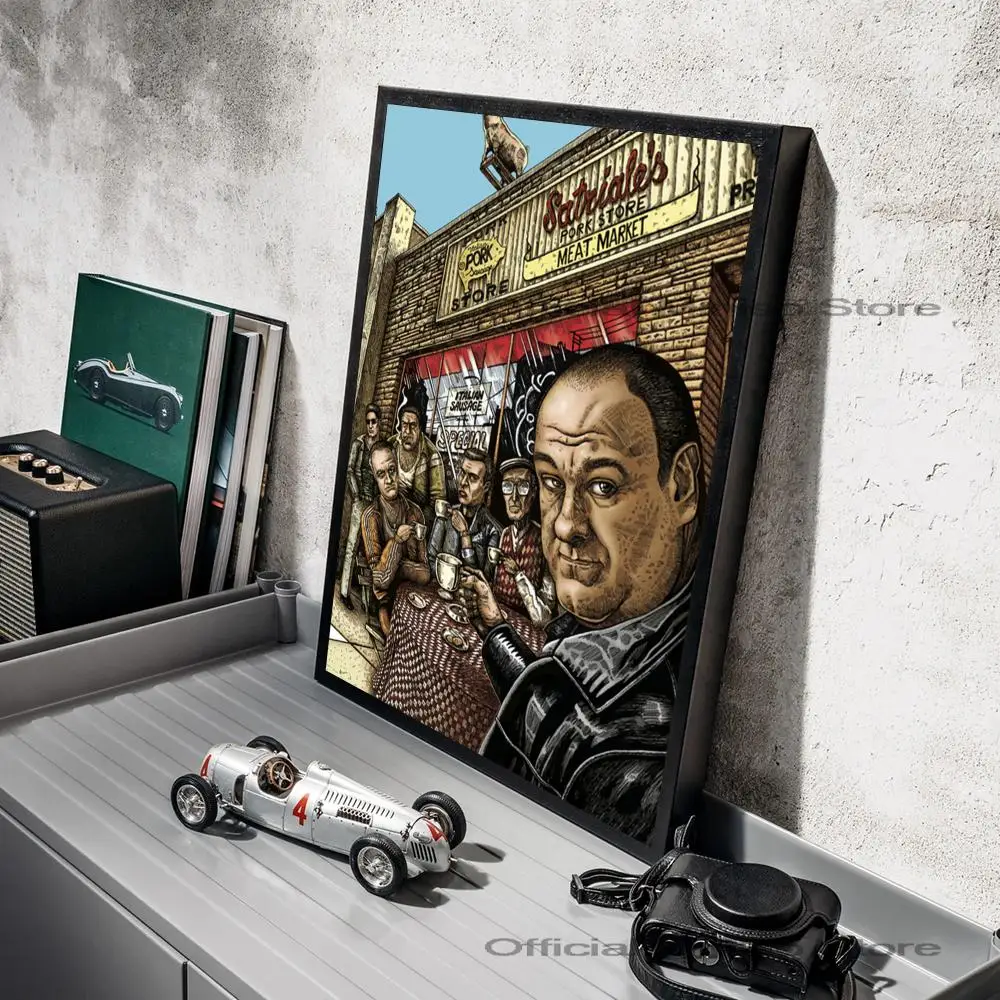 1pc Classic TV Show The S-Sopranos Family Poster Self-adhesive Art Waterproof Paper Sticker Coffee House Bar Room Wall Decor