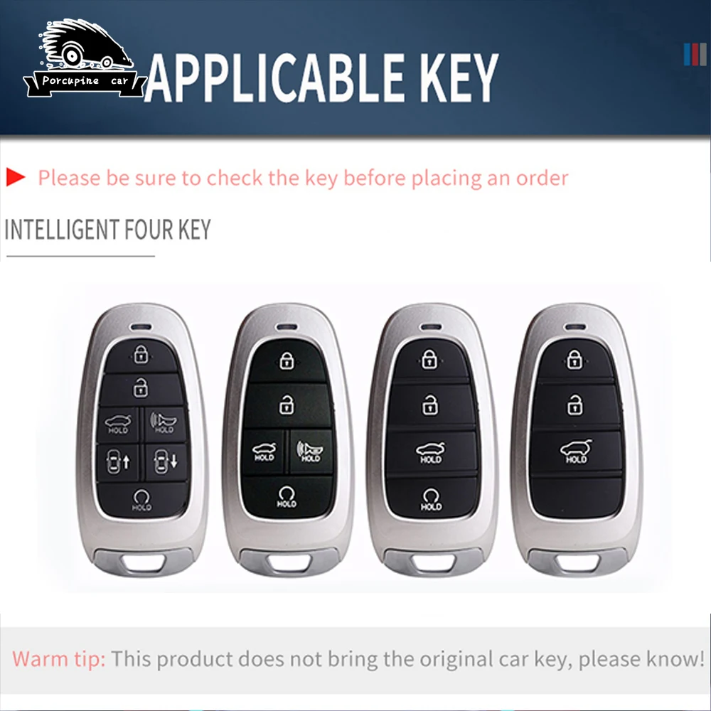 Alloy carbon fiber Remote Key Case Cover for 2020-2024 Hyundai Sonata Nexo DN8 Santa Fe TM Tucson NX4 Staria Ioniq 4 5 7 Buttons