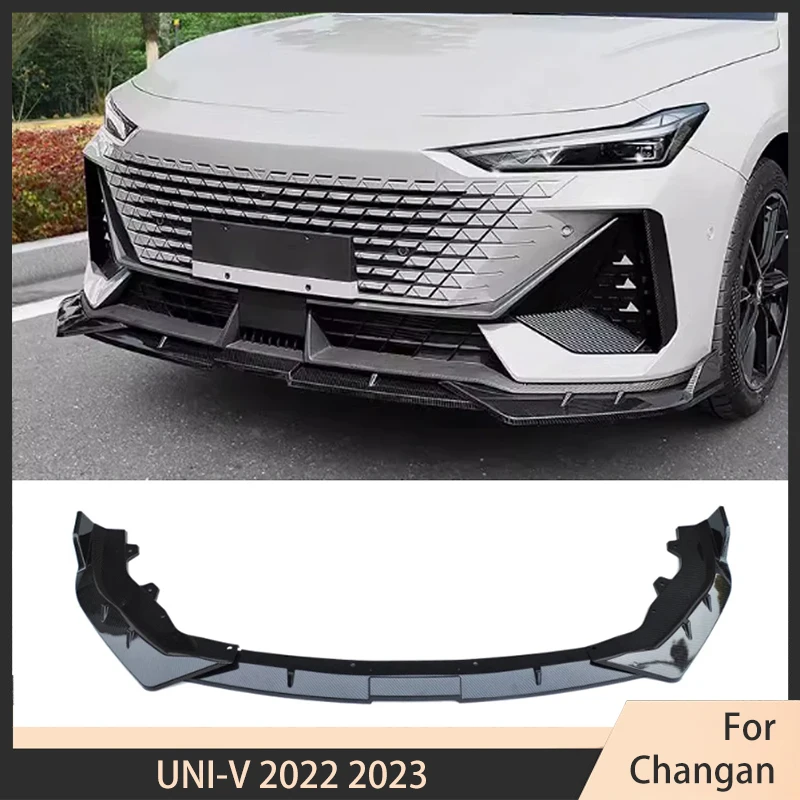 Front Bumper Lip for Changan UNI-V 2022 2023 Guard Diffuser Splitters Body Kit Protector Tuning Accessories Bumper Protection