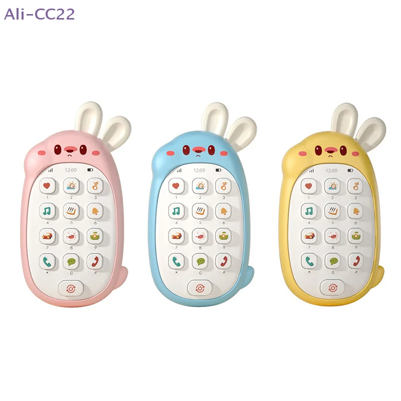 

{MX} Милый кролик: детская музыкальная игрушка-телефон для малышей, развивающая игрушка-головоломка, прорезыватель, без батареек