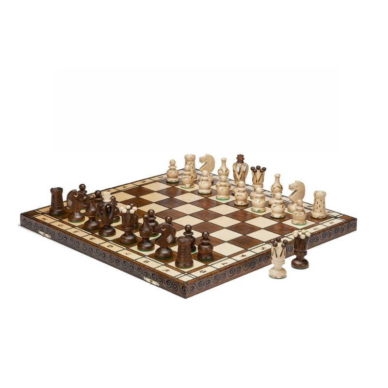 Solid wood high-end large folding chess gifts