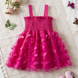 Summer Toddler Dress Baby Girl Clothes Butterfly Tutu Dress Sleeveless Children Clothing Kids Party Birthday Baby Clothes 2-6Yrs