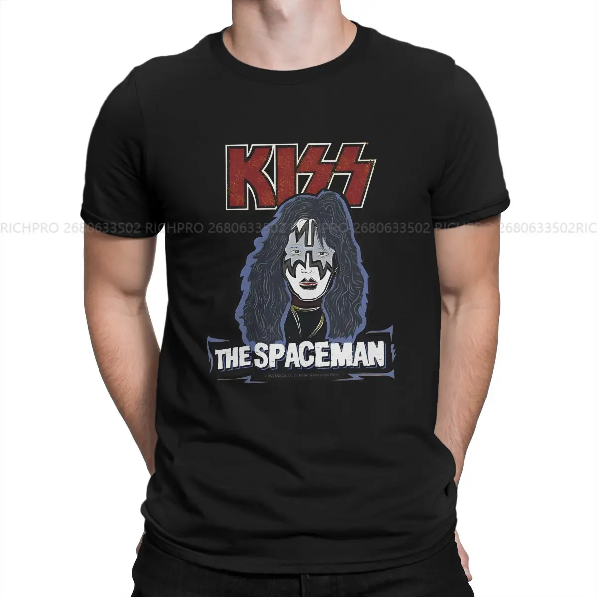 The Spaceman KISS TShirt For Male KISS Clothing Style Polyester T Shirt Homme