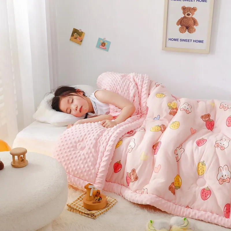 Winter Warm Baby Quilt Trooster Gewatteerde Deken Zomer Zacht Dutje Cover Bed Dikke Deken Pasgeboren Baby Inbakeren Wrap Beddengoed