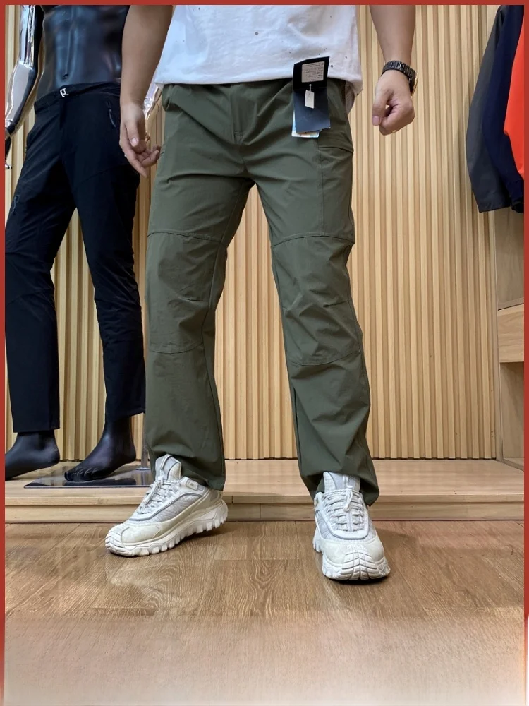 

Уличные мужские повседневные брюки, ветрозащитные, водонепроницаемые, прямые, пошивные брюки из нейлонового волокна, осенний сезон, модные брюки