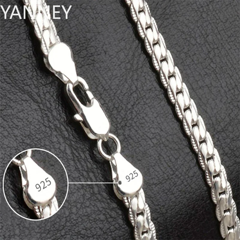 20-60cm 925 sterling Silver luxury brand design noble Necklace Chain For Woman Men Fashion Wedding Engagement Bracelet Jewelry