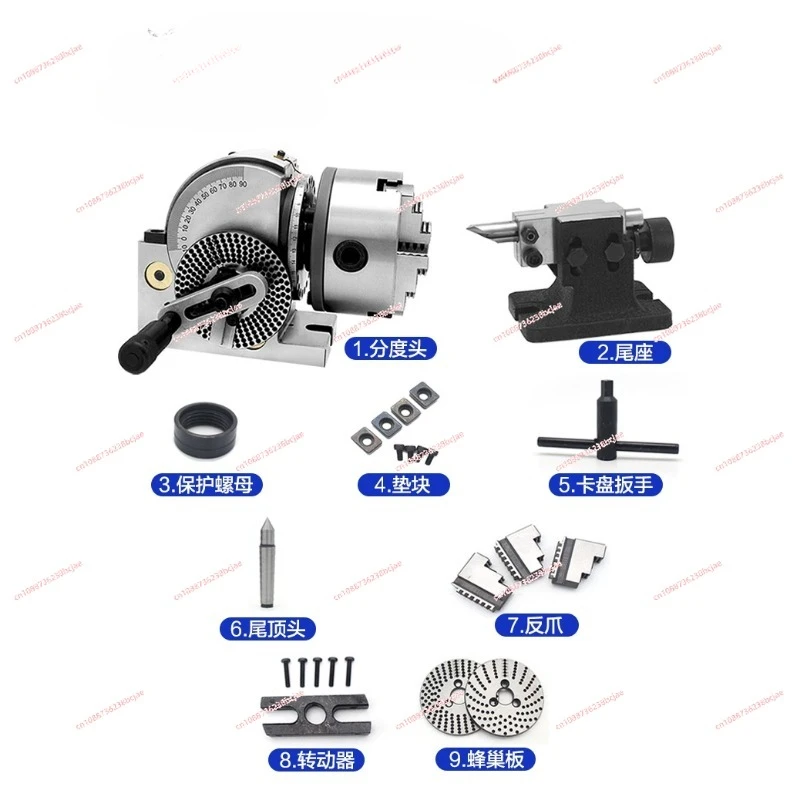 4 Inch Dividing Head 3 Jaw Chuck Precision Semi Universal Dividing Head For Milling Machine Rotary Table