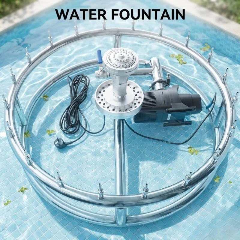 Small music fountain Floating pool Indoor/outdoor music fountain Stainless steel Commercial modern design High spray