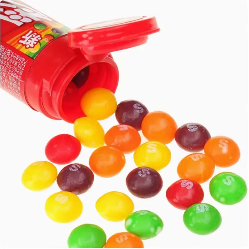 Skittles Candy 1,06 oz (30 g) * 5 latas compactas y portátiles, se pueden apreciar a cualquier momento, en cualquier lugar