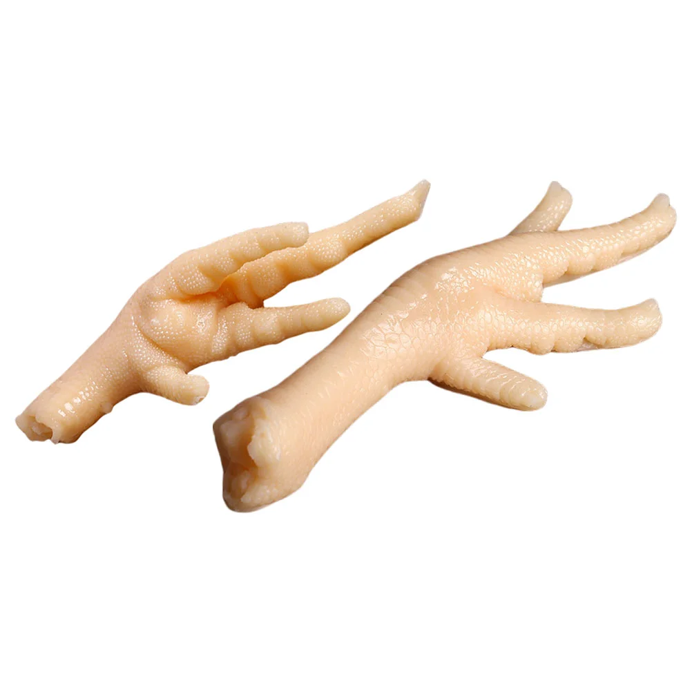 2 Pcs Decorate Imitation Chicken Feet Child Thigh Artificial Decoration Pvc Fake Ornament