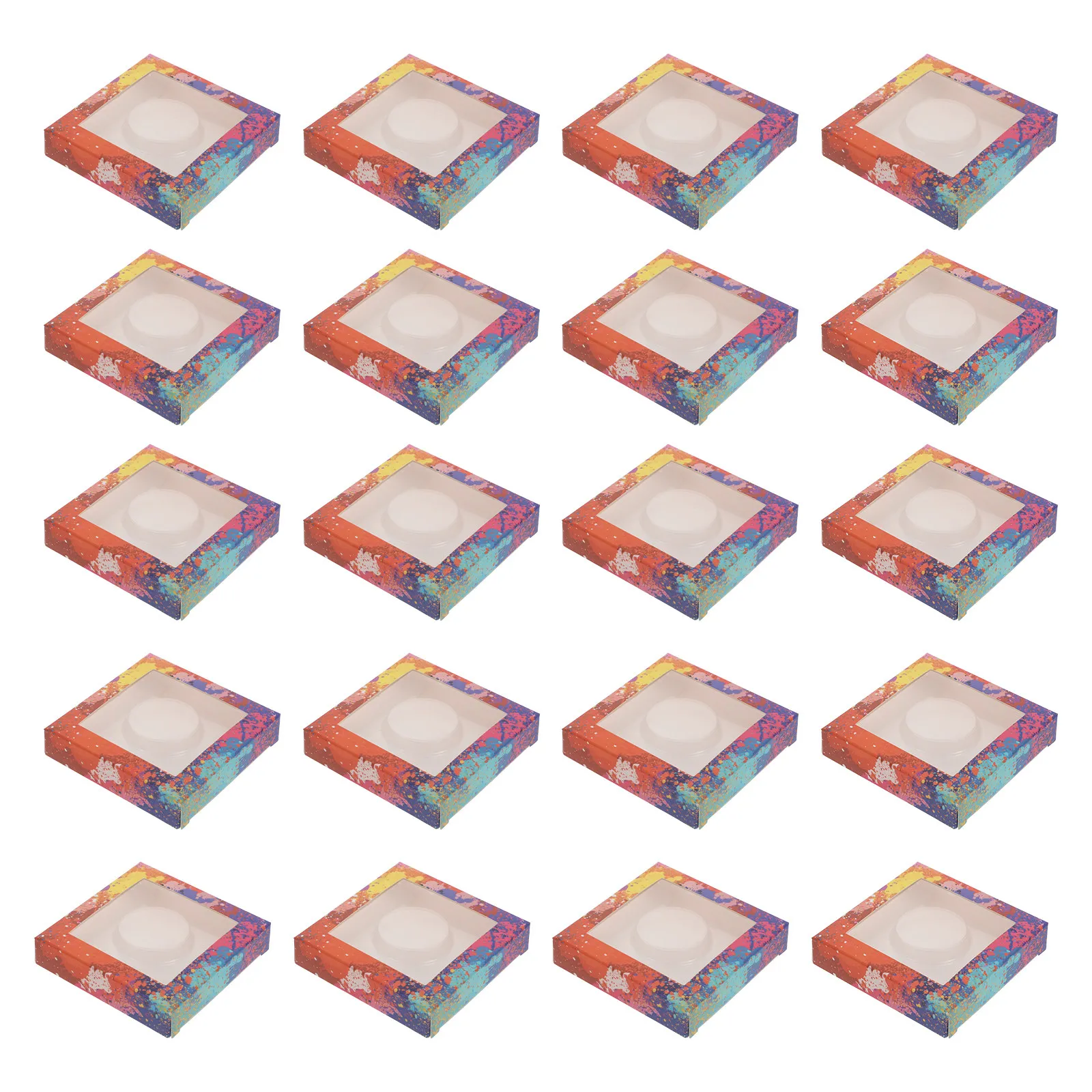 20Sets Fashion Paper Eyelash Cases Sturdy Safe Material Eyelash Organizers to Prevent Damage and Loss Ideal for Beauty Salons
