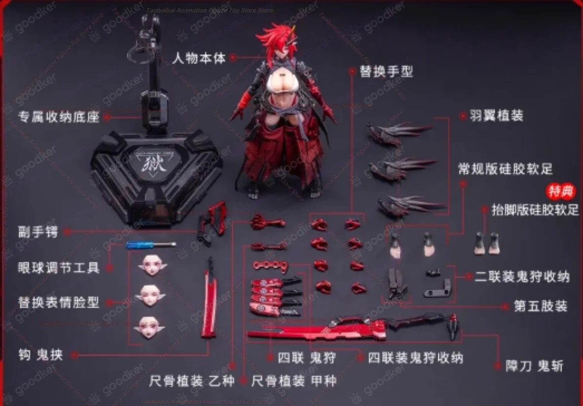 Rabe, Nuclear Gold Reconstruction, Damanjiang Animester Original 1/9 Wolf Dog Force Figur Modell Sammlung Spielzeug Geschenk