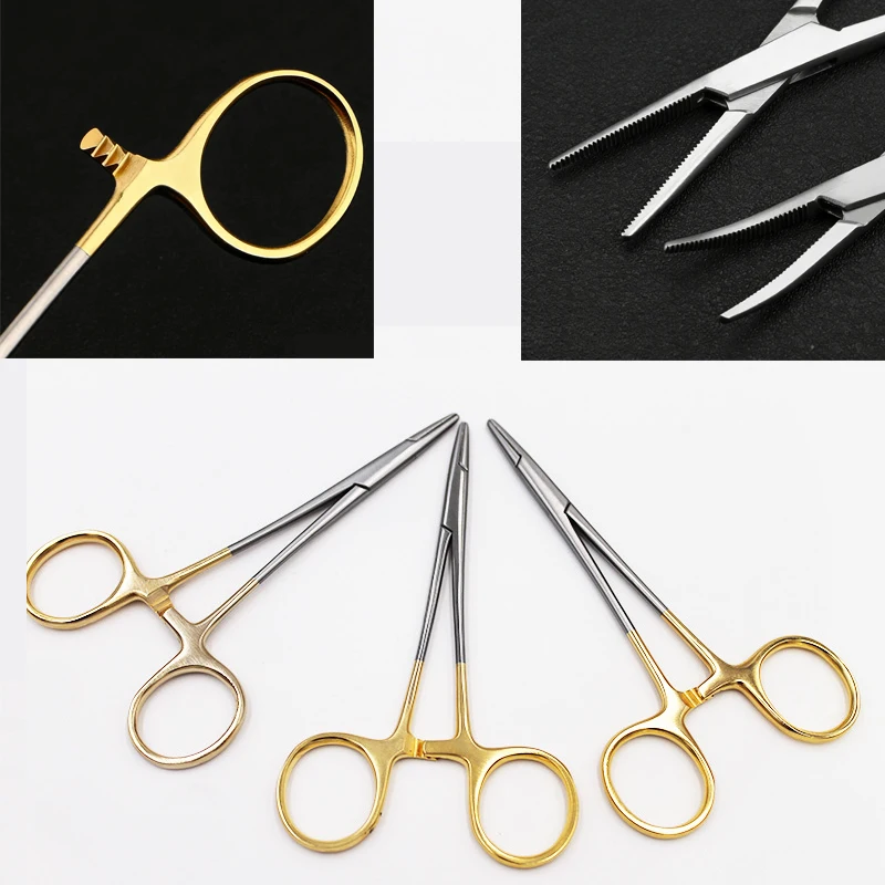 

Needle Holder Hemostatic Clamp Forceps Surgical Pean Artery Forceps for Dental Surgery Stainless Steel 12/14/16cm