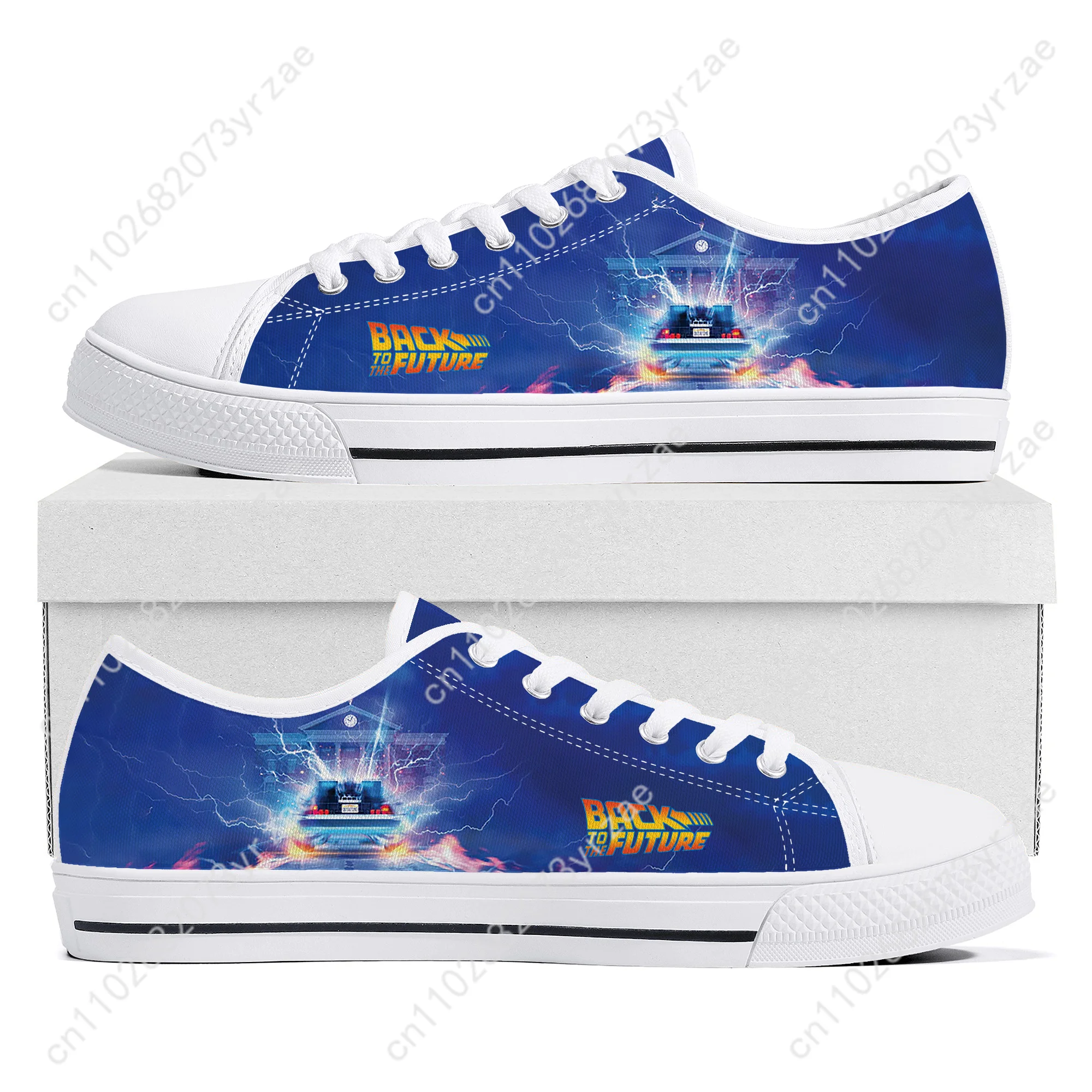 Back to the Future Low Top High Quality Sneakers Mens Womens Teenager Canvas Sneaker Casual Shoes Fashion Patterns Custom Shoes