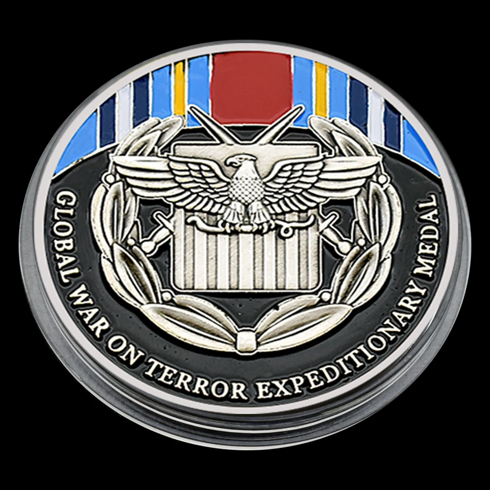 

Global War on Terror Medal Peaceful Challenge Coin Expeditionary Medal - Silver - 1 Ounce - Rare