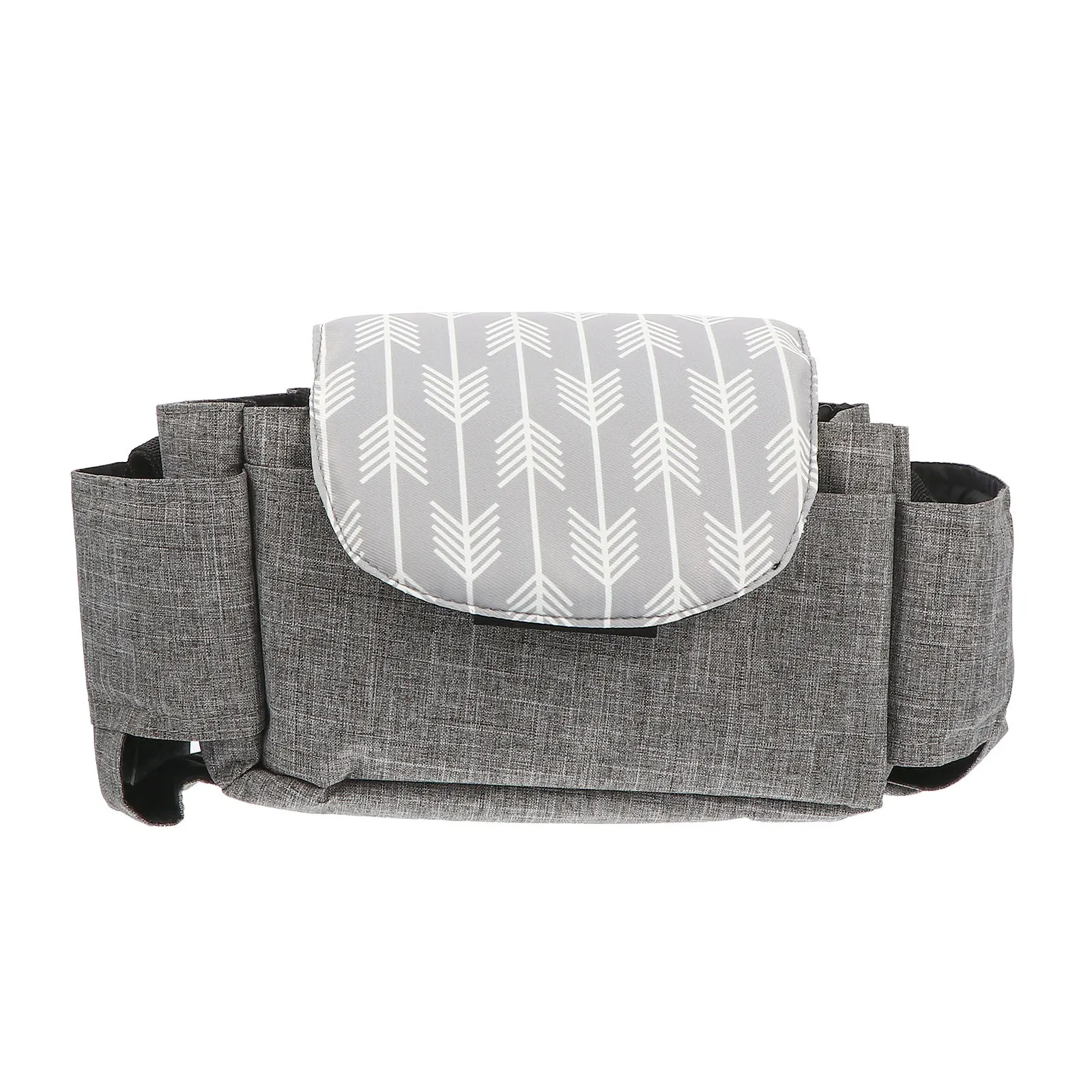 العالمي حقيبة عربة الأطفال حفاضات المنظم حزام معلق تصميم عدم الانزلاق الحقيبة بطانة مقاومة للماء مقصورات جيب الهاتف #4