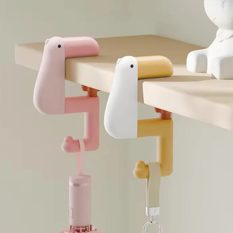 1/3/5Pcs Thinking Duck Bag Hanger Clip Adjustable Detachable Desk Side Holder For Office Schoolbag Backpack Home Table Use Tool