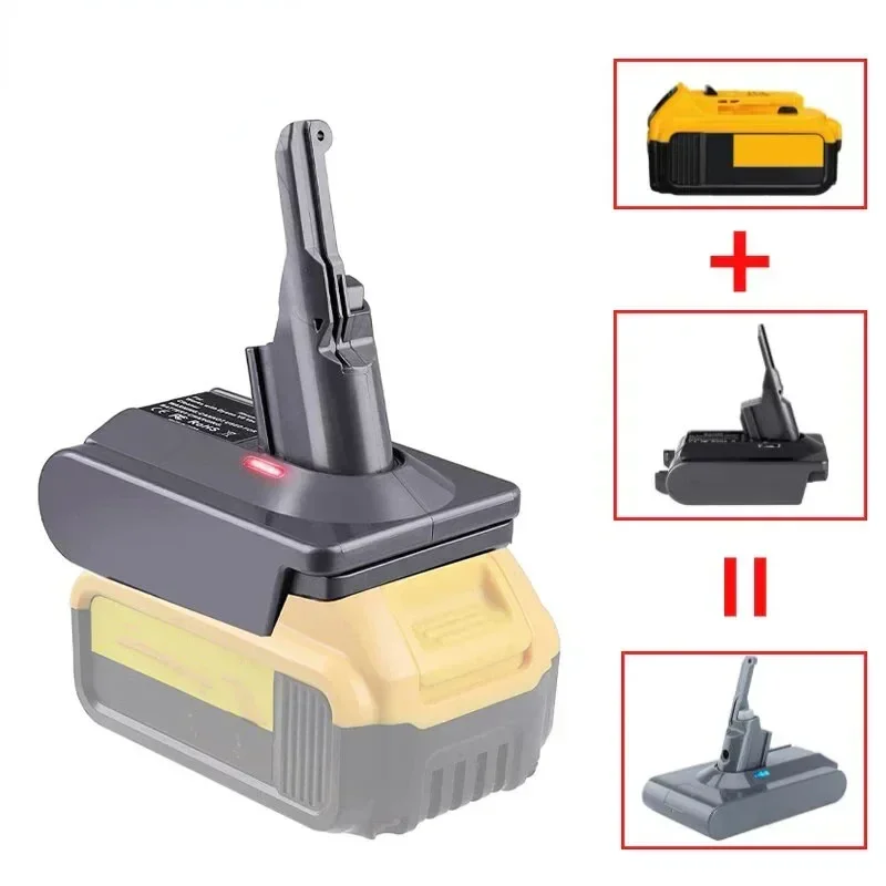 For Makita/Dewalt/Milwaukee/Bosch/Einhell/Ryobi 18V Battery Adapter Converter To For Dyson V6 V7 V8 Battery Vacuum Cleaner Tools