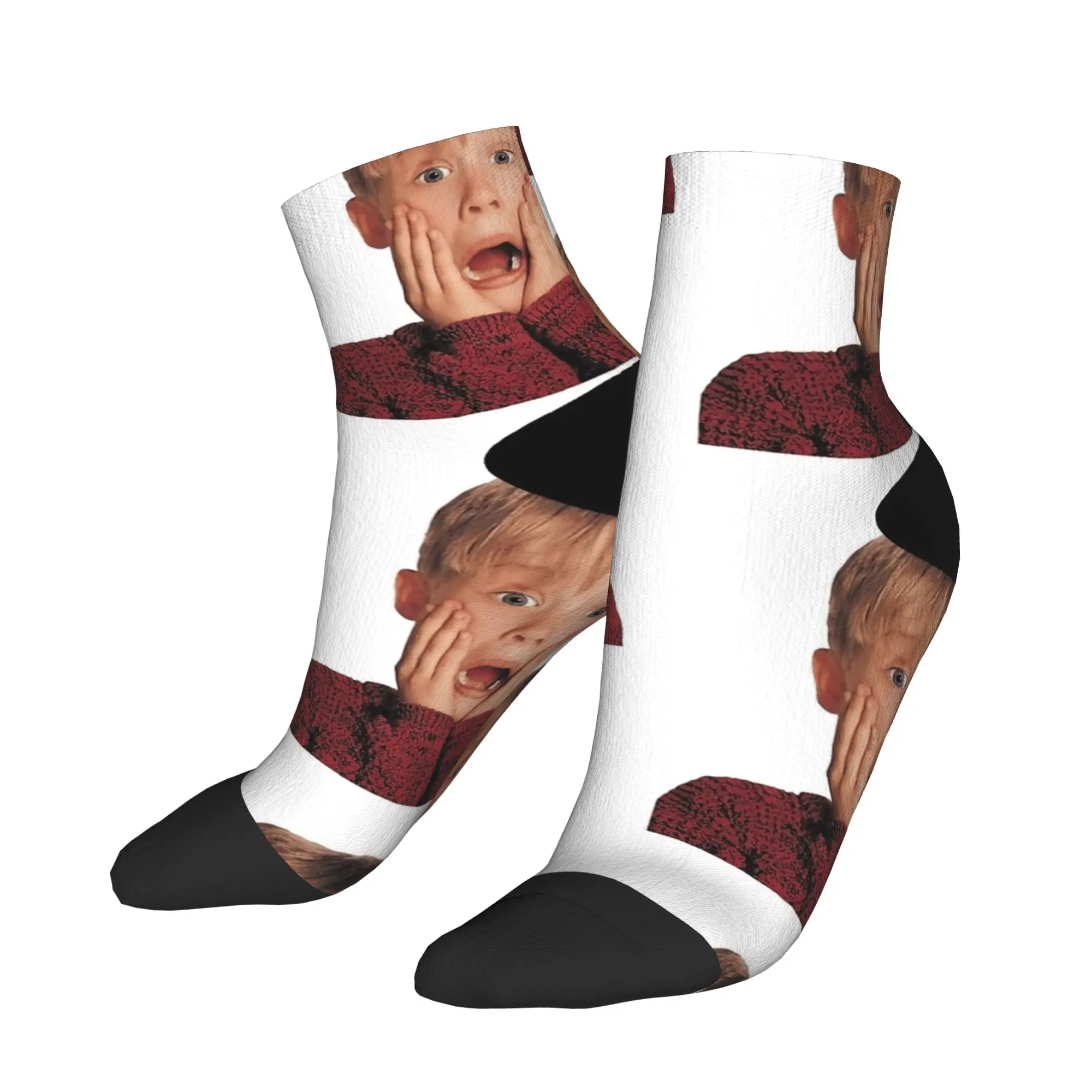 

Один дома, повседневные носки с забавным фильмом для мужчин, кавайные удобные носки до щиколотки, летние спортивные носки для бега с противоскользящим узором