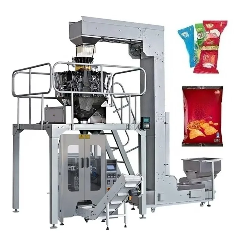 Customized Automatic Dry Snack Food Packaging Machine Industrial Puffed Food Filling Sealing Packing Equipment