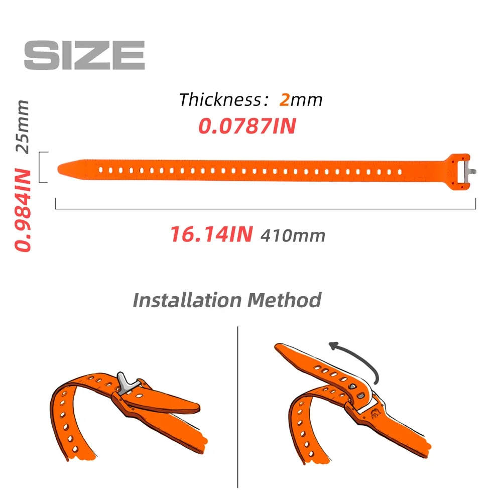 Rhinowalk TPU Plastic Elastic Scale Strap For Securing Bike & Motorcycle Cycling Equipment Tensile Strength Riding Accessory