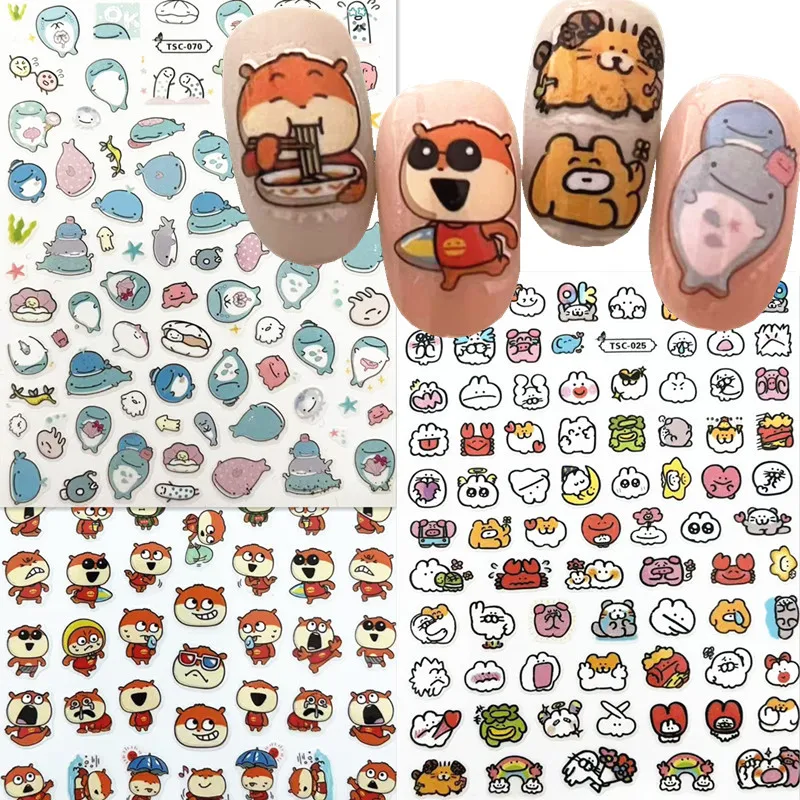 1 PC Newest Cute Image 3D Self Adhesive Decal Slider DIY Decorations Tools Nail Art Sticker TSC 025 070