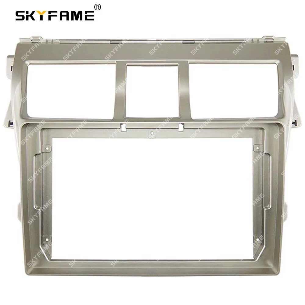 SKYFAME автомобильная рамка, адаптер для фасции, Android радиоприемник, комплект панели для установки приборной панели для Toyota Vios Belta Yaris Vitz Platz