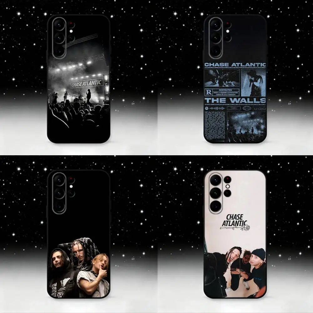 

C-Chase Atlantic Music Group Phone Case For Samsung S25,S24 Ultra,S20,S30 plus,S22 plus,S23,S30 Ultra 5G Silicone Black Shell