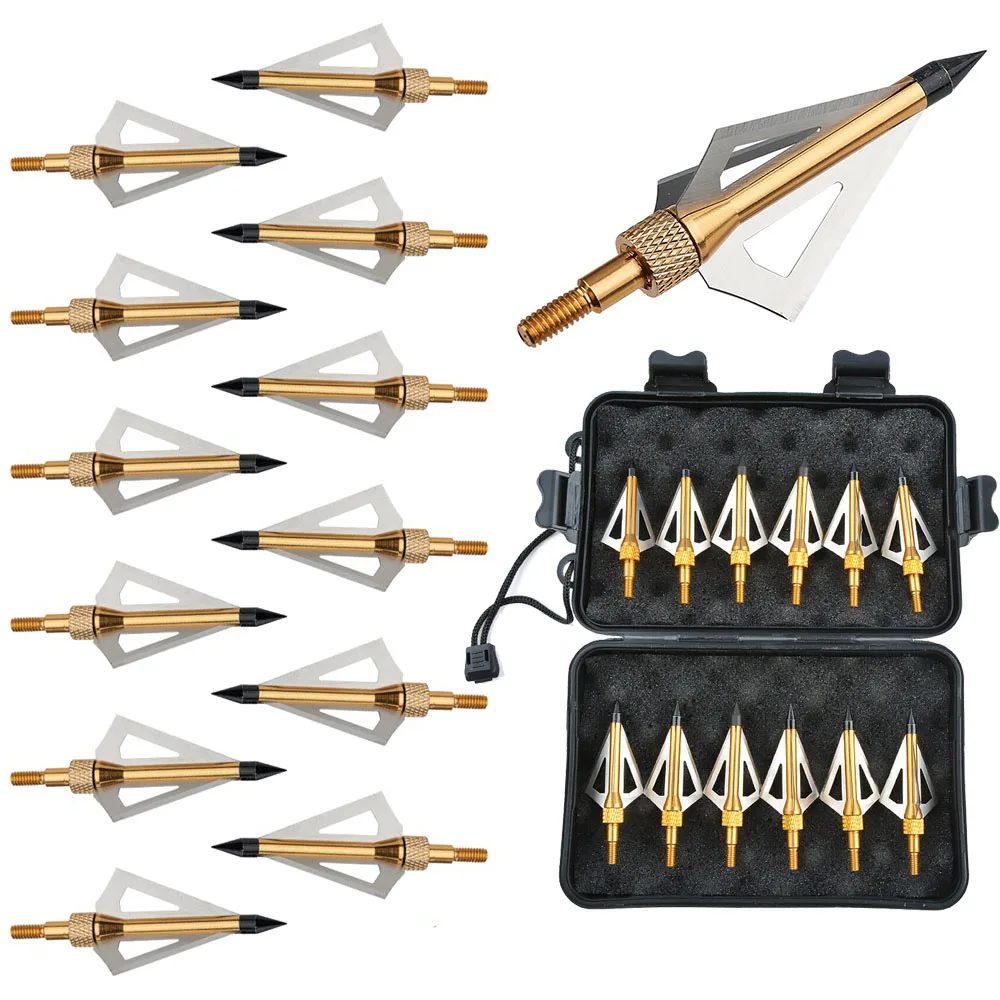 برودهيدس 6/12/24 قطعة 100 جرام نقاط نصائح مع صندوق لسهام الكربون رؤوس السهم ل مجمع قوس منحني القوس الطويل الصيد الرماية #1
