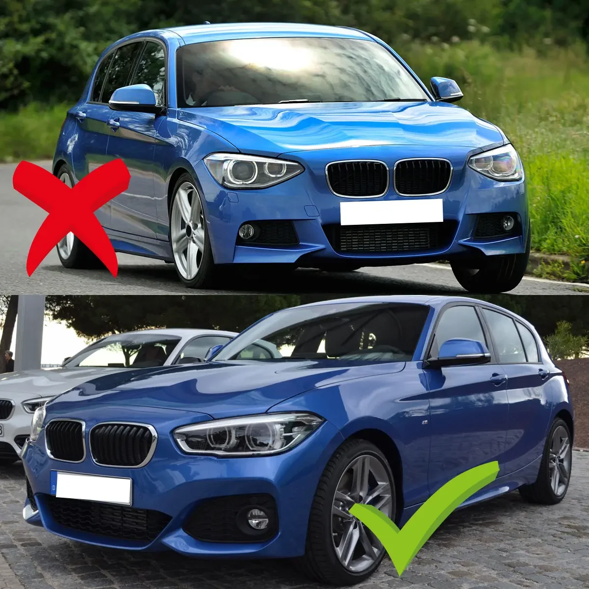 Front Bumper Lip Spoiler For BMW F20 F21 118i 120d 120i M135i M140i M Sport 2015-2019 4Pcs Car Diffuser Splitter Body KitCover