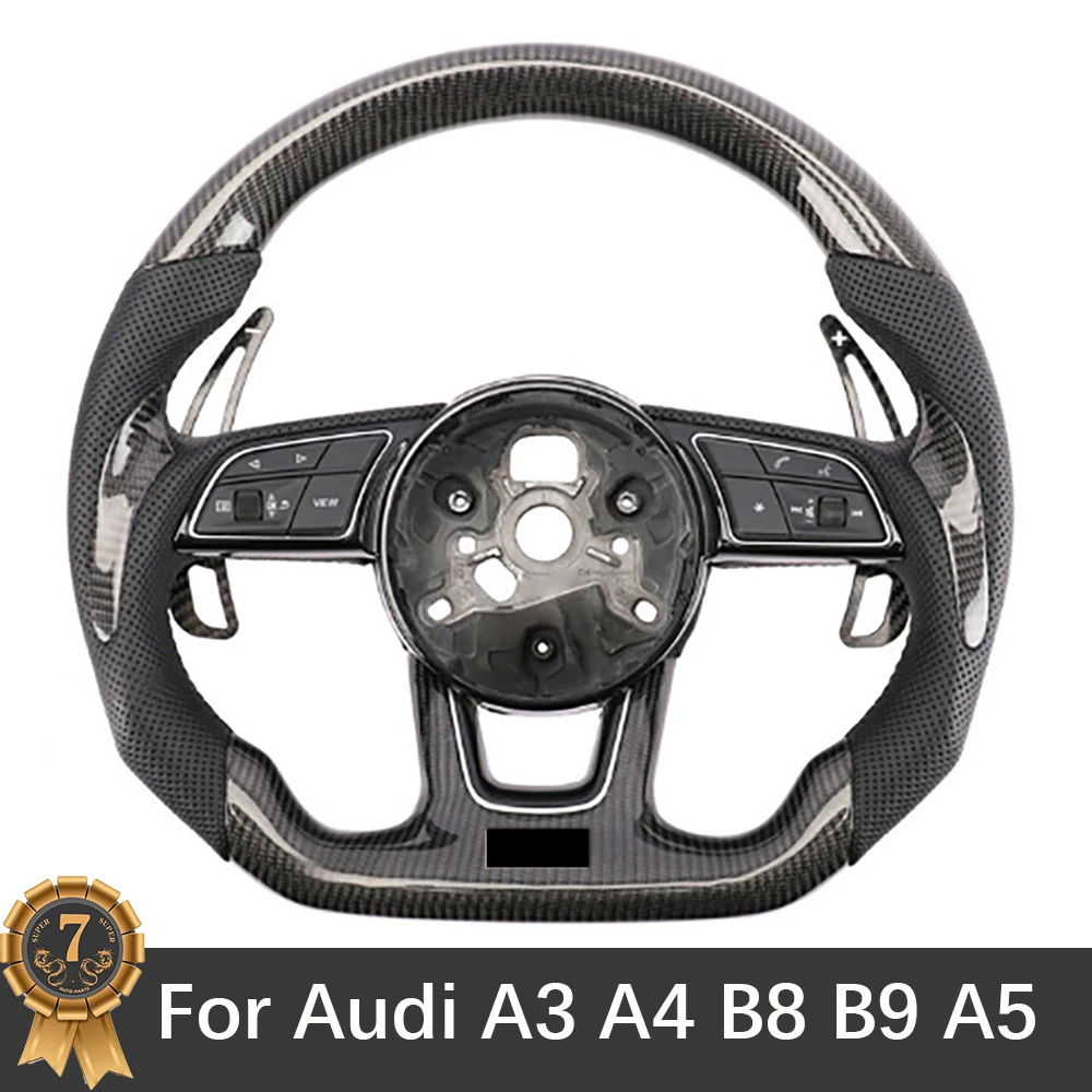 

For Audi A3 A4 B8 B9 A5 A6 A7 C8 A8 Customized Carbon Fiber Steering Wheel Assembly Accessories