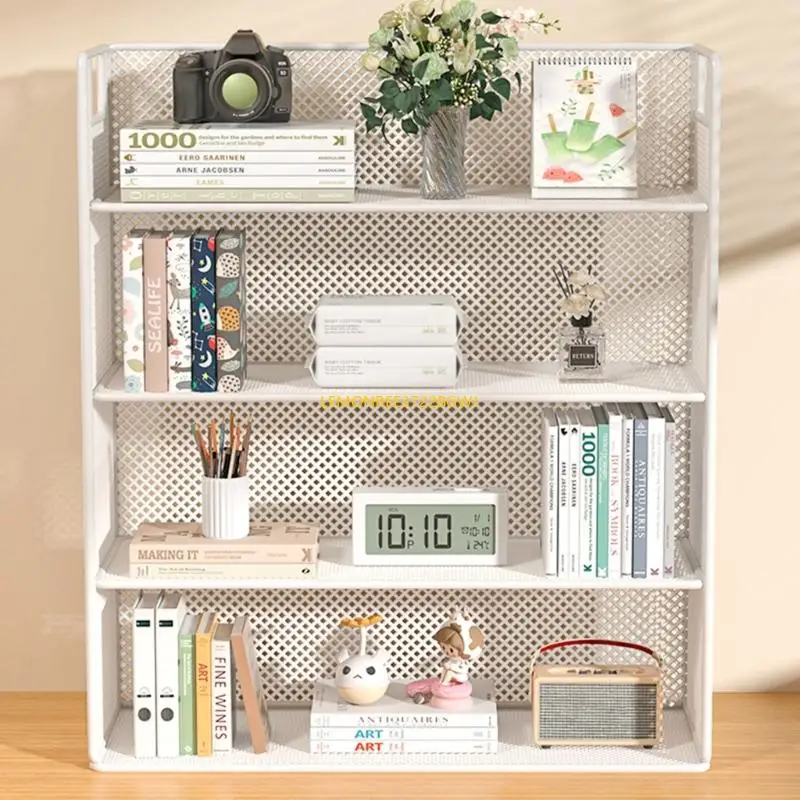 C90C Metal Mesh File Organizers Desktop Storage Organizers Multipurpose Display Rack