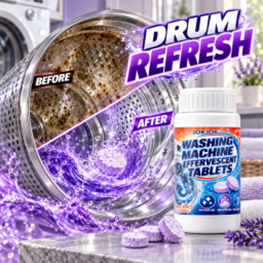 Washer Cleaner Tablets Washing Machine Drum Cleaning Pads Laundry Tub Effervescent Tablet Deep Descaler Deodorizer Odor Remover
