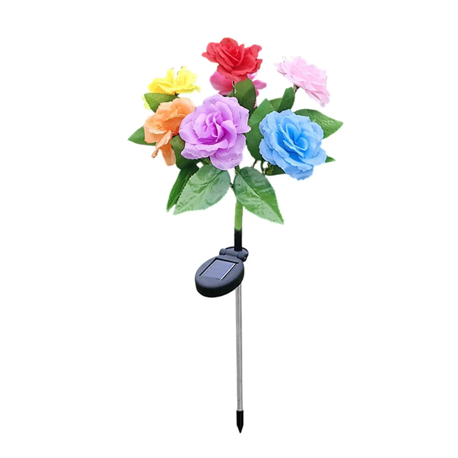 

Solar Lights Outdoor Waterproof Rose Ambient Lighting Solar Pathway Lights Garden Decor For Porch Fence Walkway Lawn Park